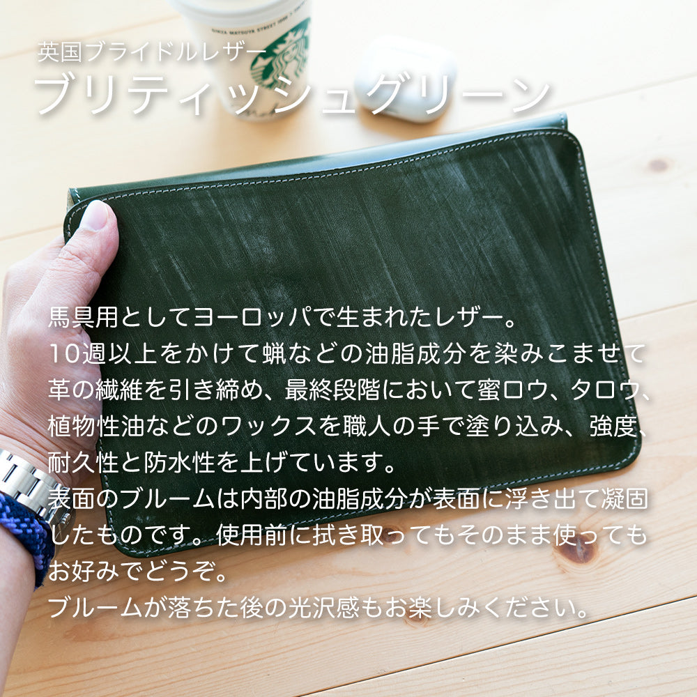 iPad mini 6ジャストサイズの革のスリーブケース、国立商店