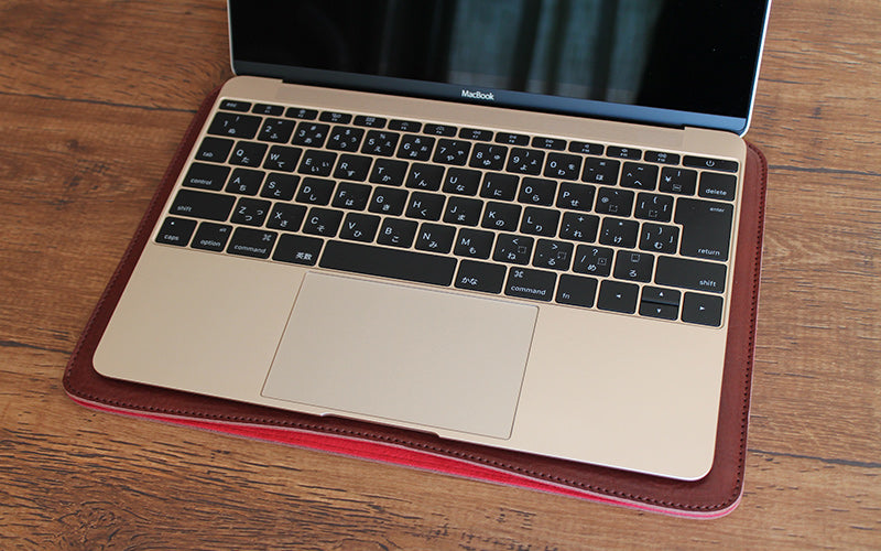MacBook 12インチ Retina 2016 国立商店レザースリーブ付きUSキーボード